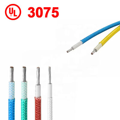UL3075 10AWG Silicone Fiberglass Braided Wire with 600V Rated Voltage and 200C Temperature Rating for Industrial Heaters